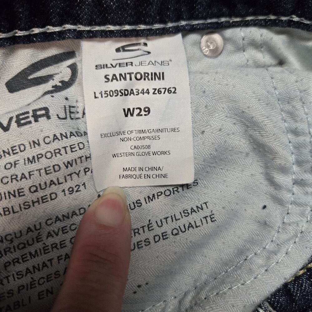 Silver Jeans Santorini Women's Size 29 Blue Straight Leg Stretch Denim Capri - Picture 12 of 16